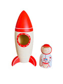 Heirloom Wooden Rocket Ship with Astronaut Weston Table