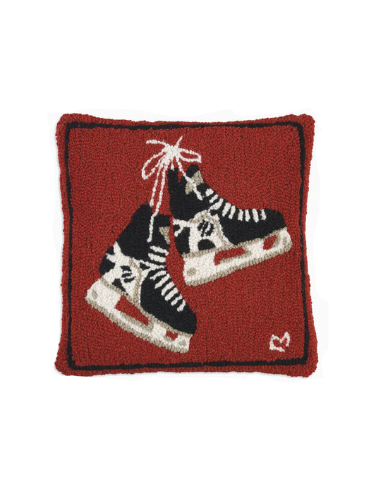 Hockey Skates Hooked Wool Pillow Weston Table