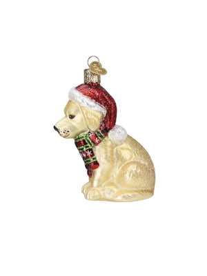  Holiday Yellow Lab Ornament Weston Table 