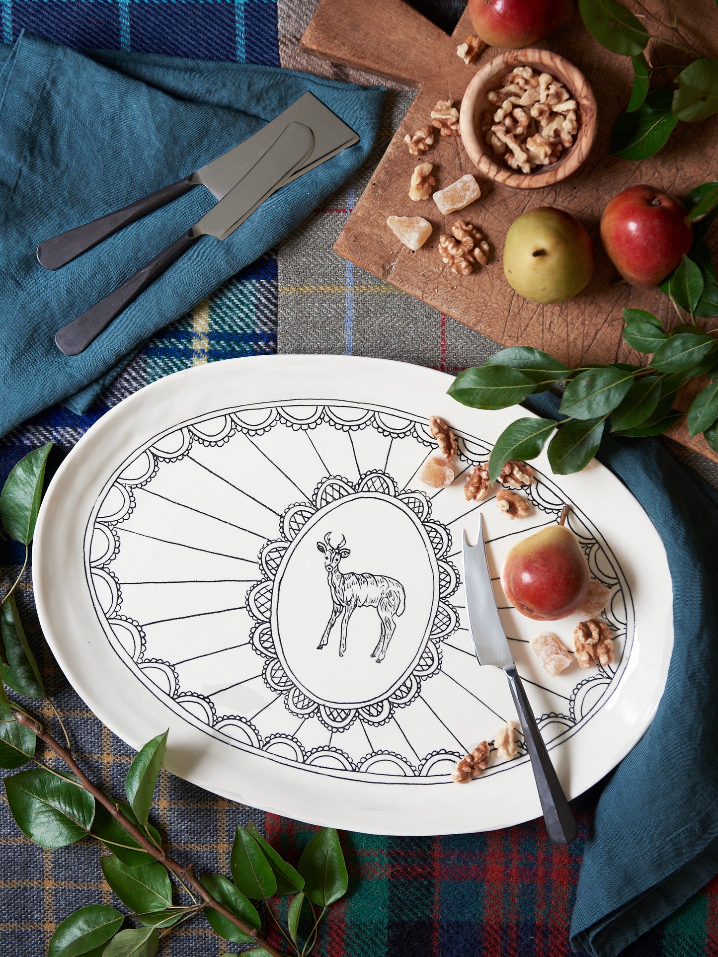 Hope and Mary Small Platter Deer Weston Table