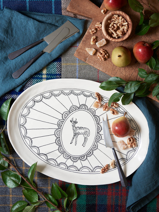 Hope and Mary Small Platter Deer Weston Table