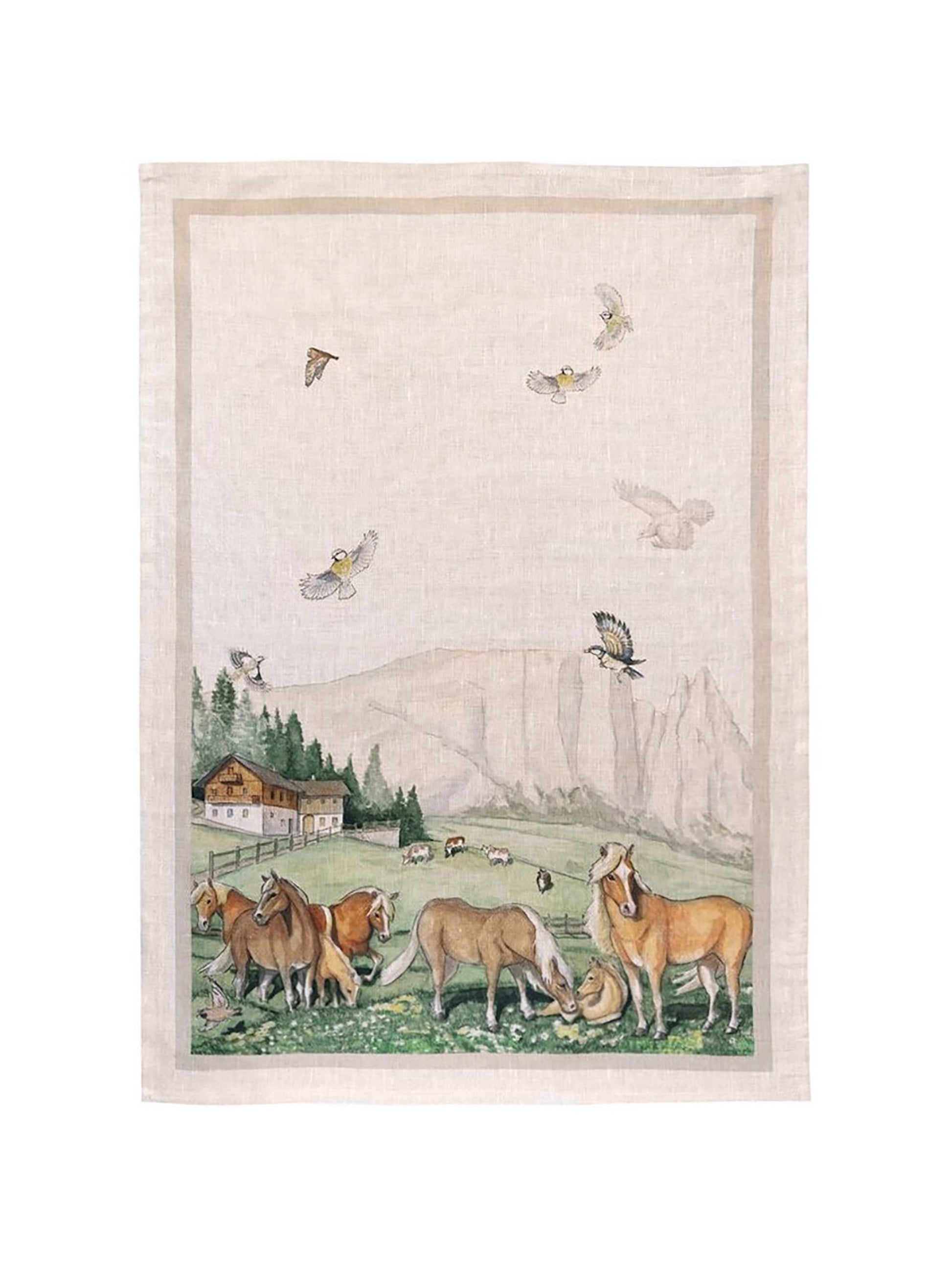 Horses Linen Kitchen Towel Weston Table