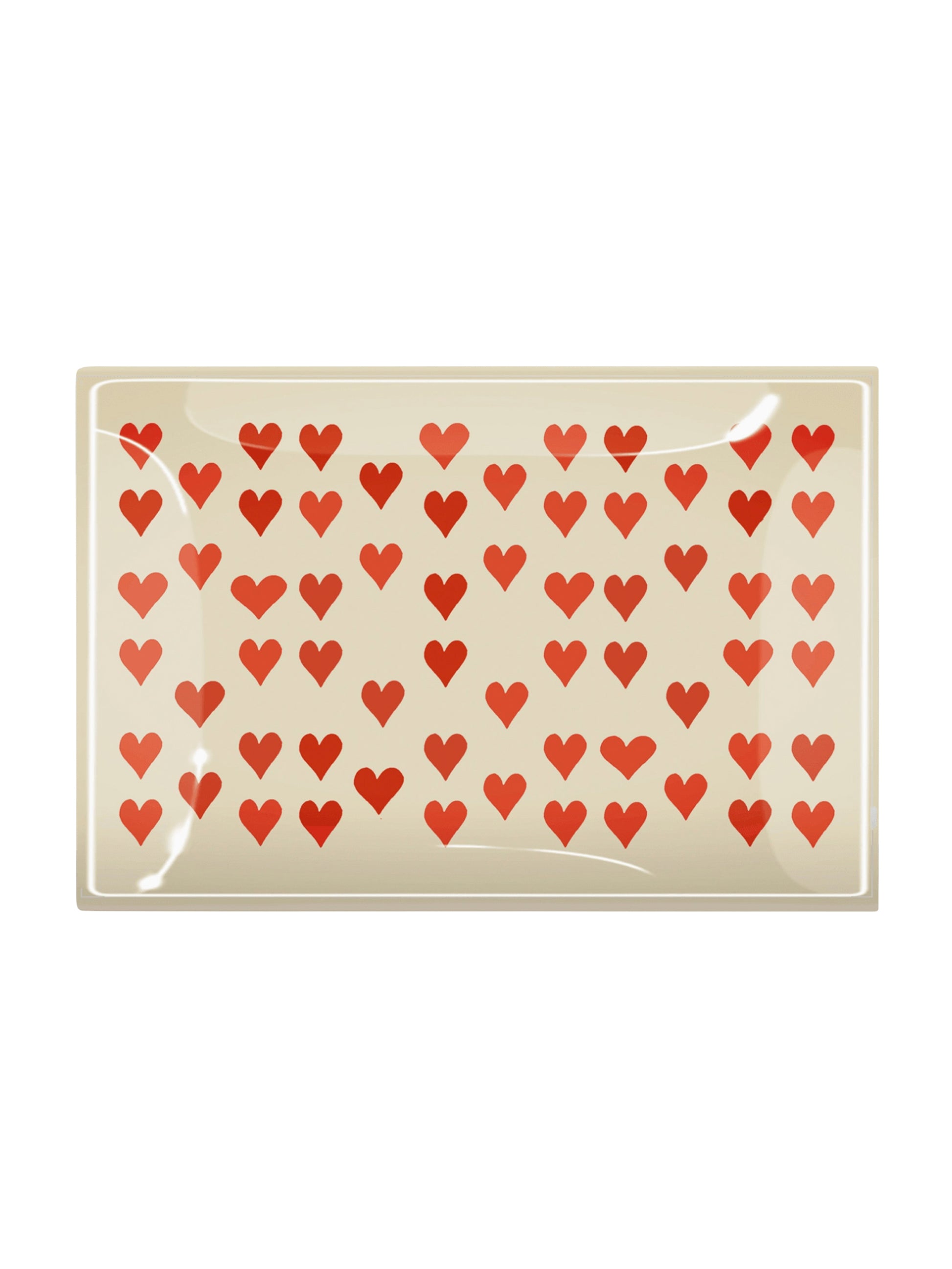 I Love You with A Thousand Hearts Decoupage Glass Weston Table