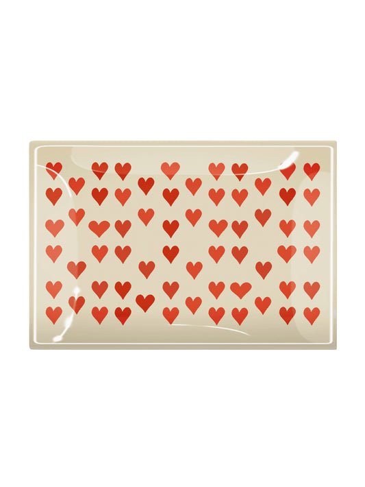 I Love You with A Thousand Hearts Decoupage Glass Weston Table