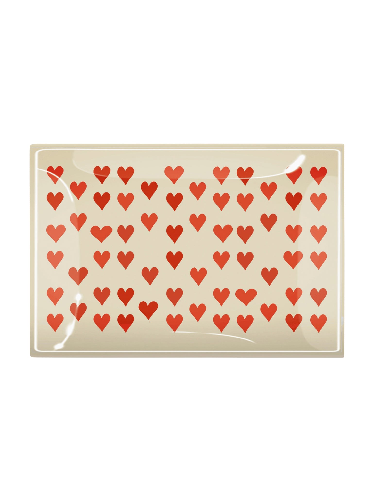 I Love You with A Thousand Hearts Decoupage Glass Weston Table