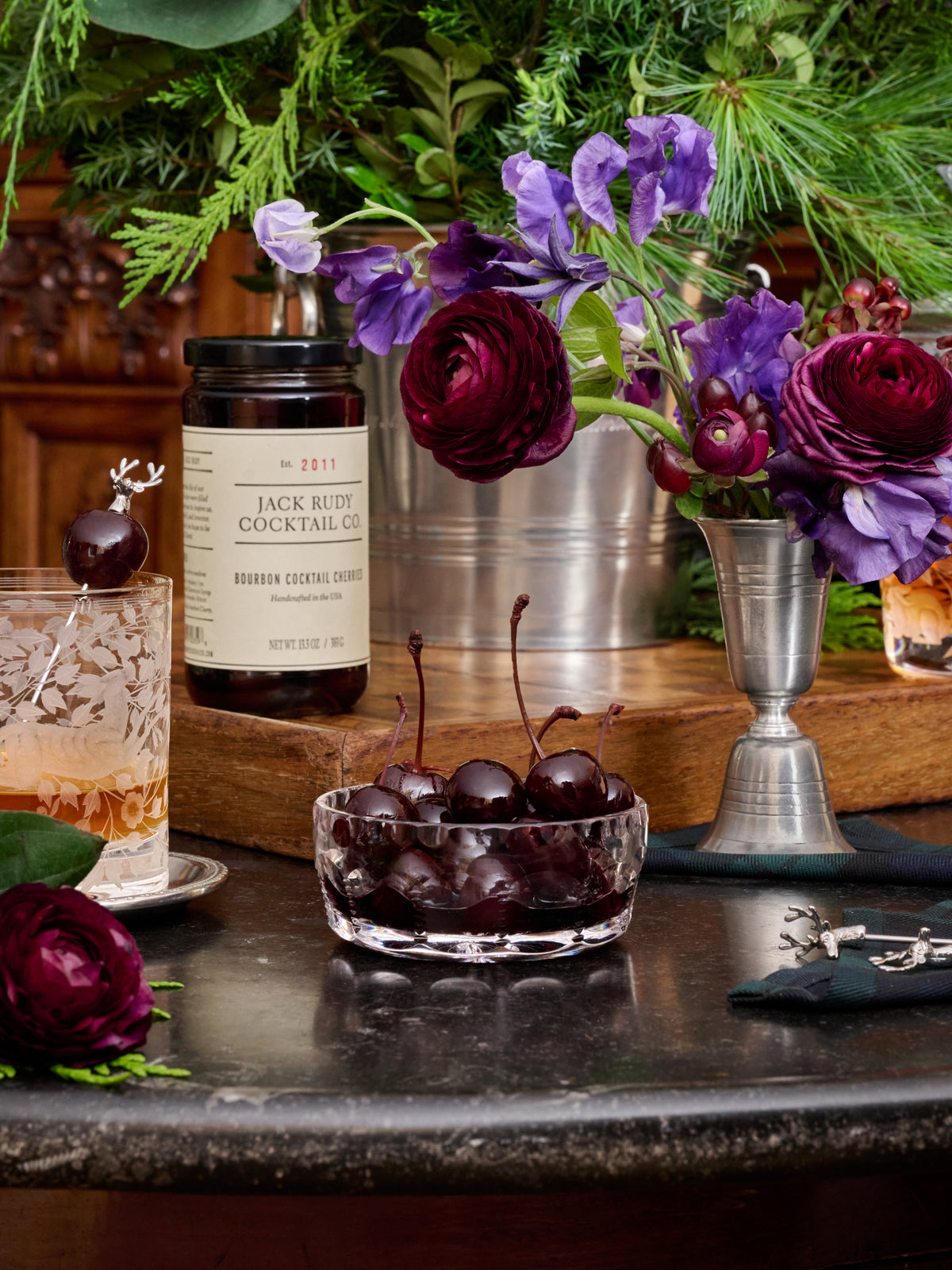 Jack Rudy Cocktail Co. Bourbon Cocktail Cherries Weston Table