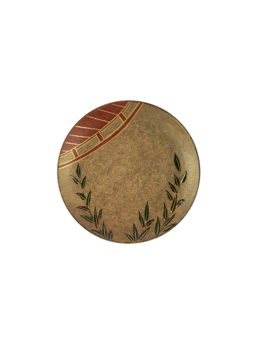 Japanese Ceramic Gold Mamezara Plate Floral Weston Table