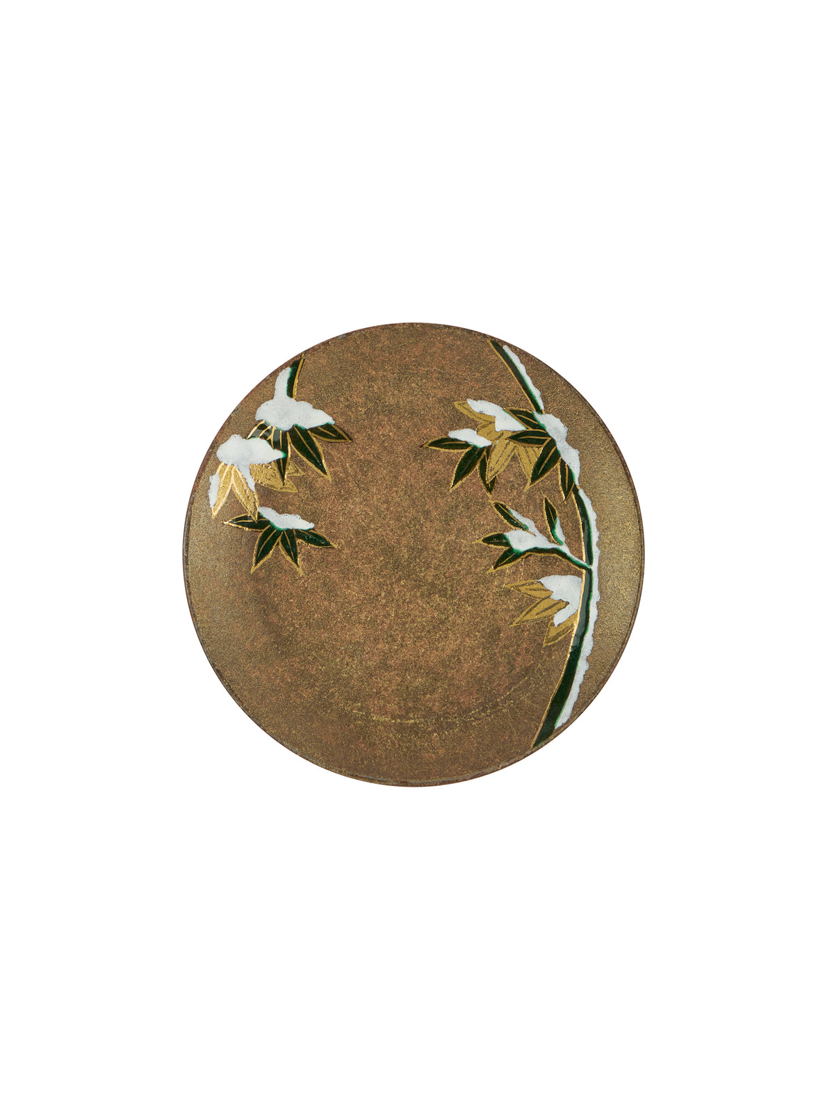 Japanese Ceramic Gold Mamezara Plate Winter Weston Table