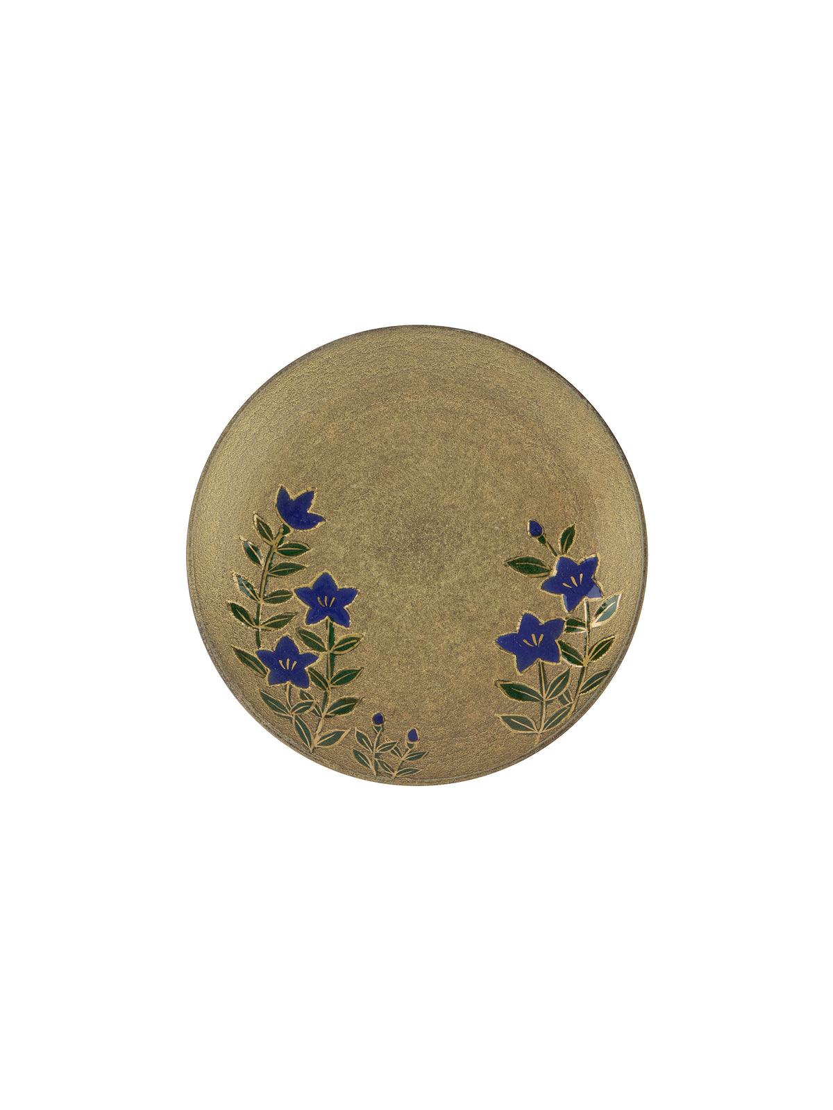 Japanese Ceramic Gold Botanical Mamezara Plate Clematis Weston Table