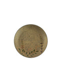 Japanese Ceramic Gold Botanical Mamezara Plate Wisteria Weston Table
