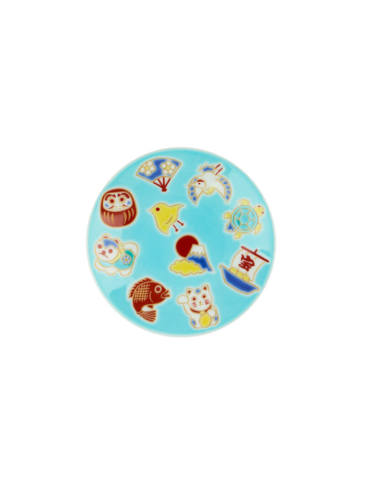 Japanese Porcelain Mamezara Aqua Plate Weston Table