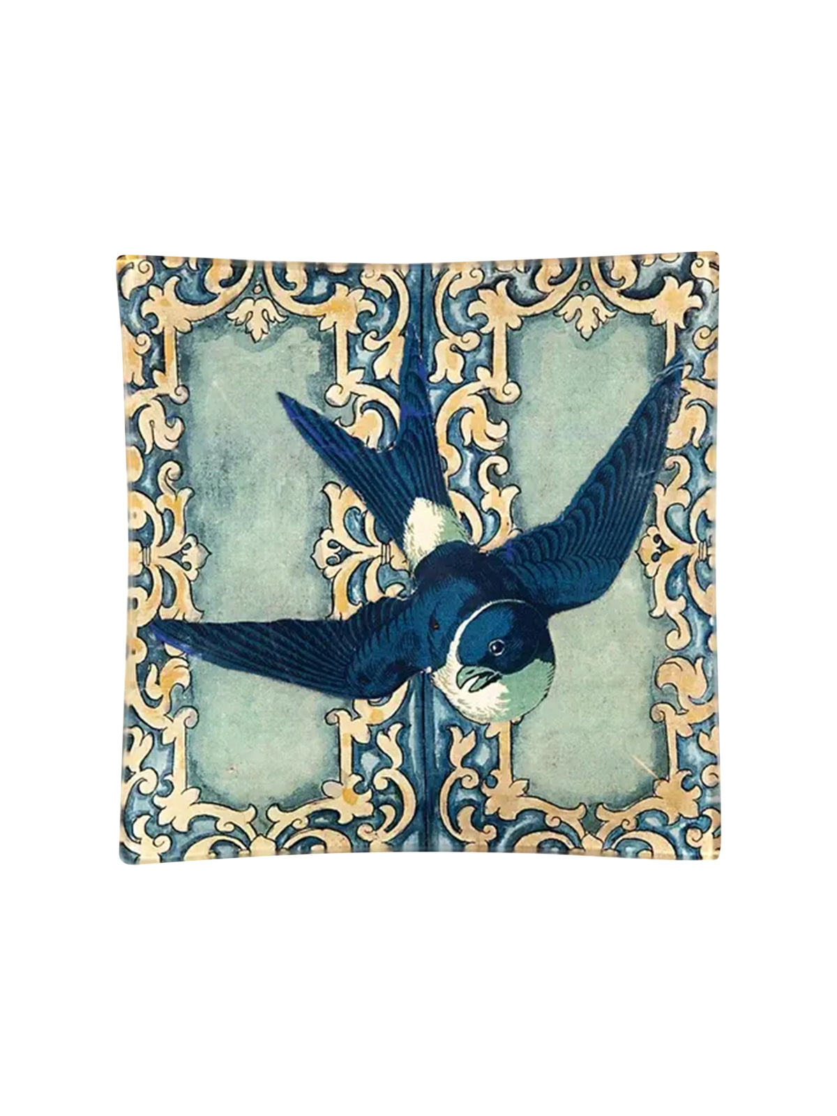 John Derian Blue Swallow Un Vide Poche Weston Table