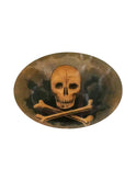 John Derian Iconic Painted Skull & Crossbones Oval Plate Weston Table