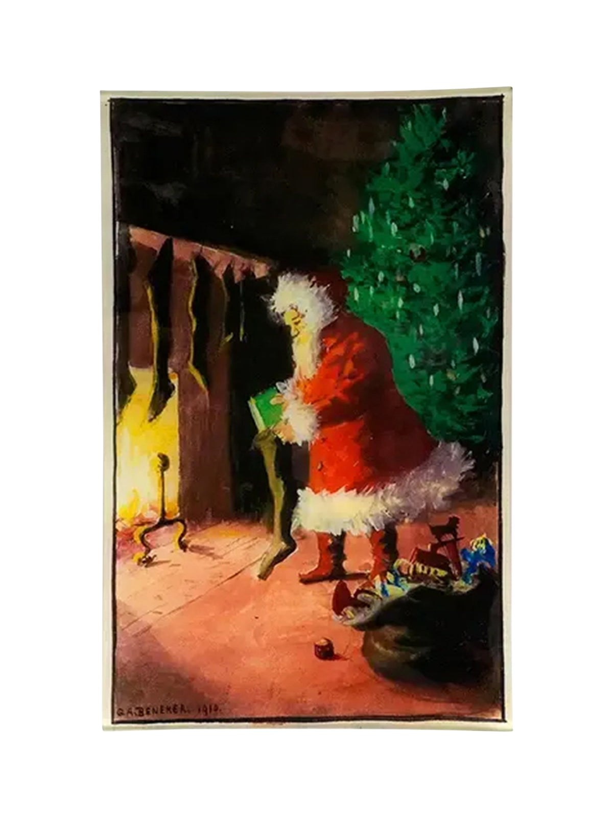 John Derian Painted Santa Wall Tray Weston Table