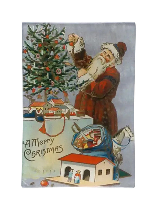 John Derian Santa Trimming the Tree Dollhouse Weston Table