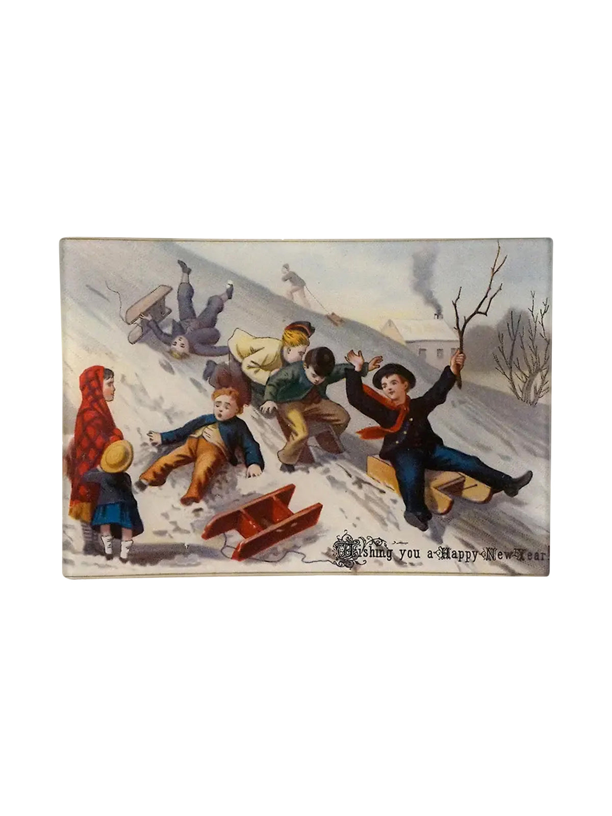 John Derian Sledding New Year Mini Tray Weston Table