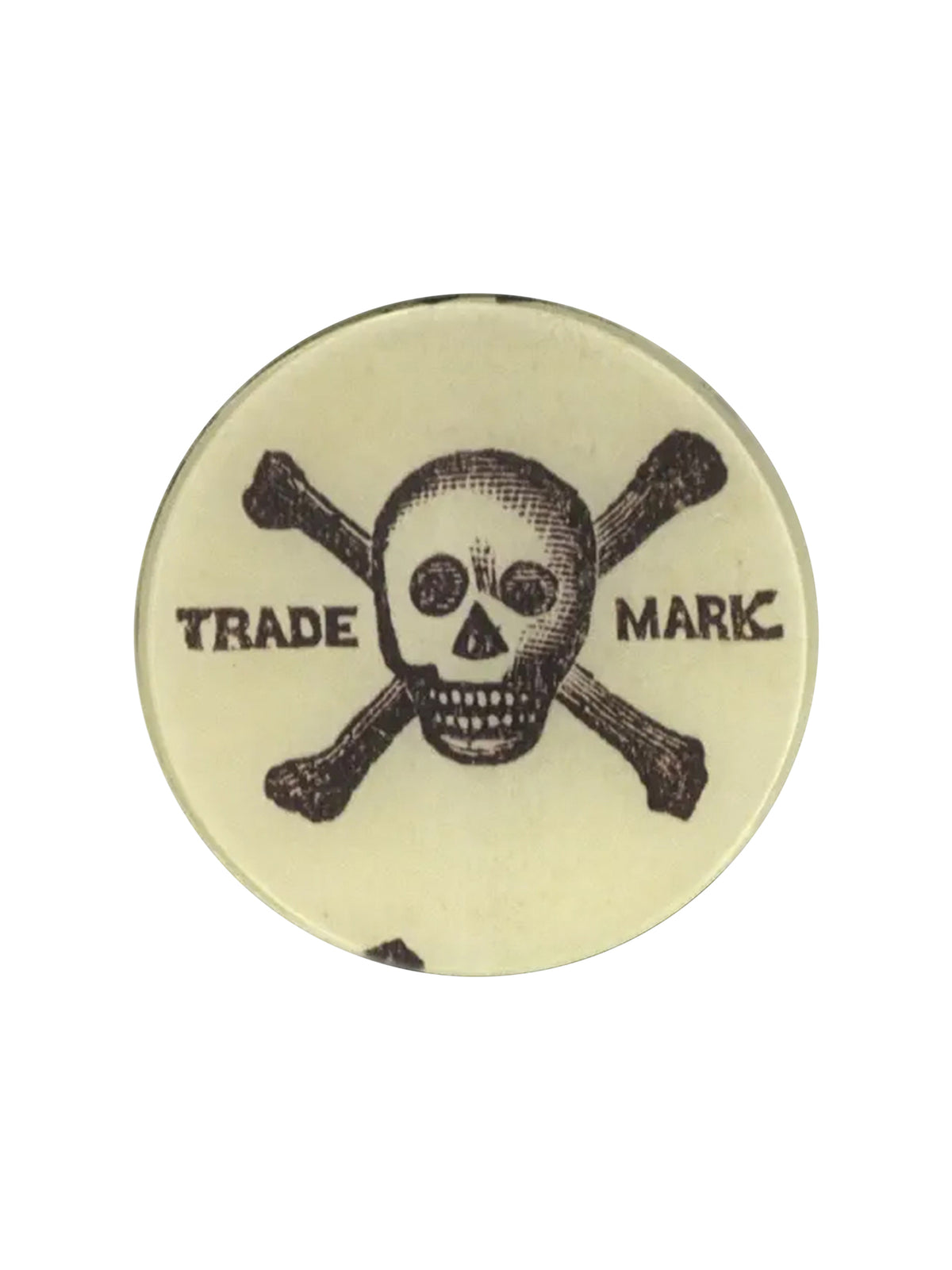 John Derian Trademark Skull & Crossbones Round Plate