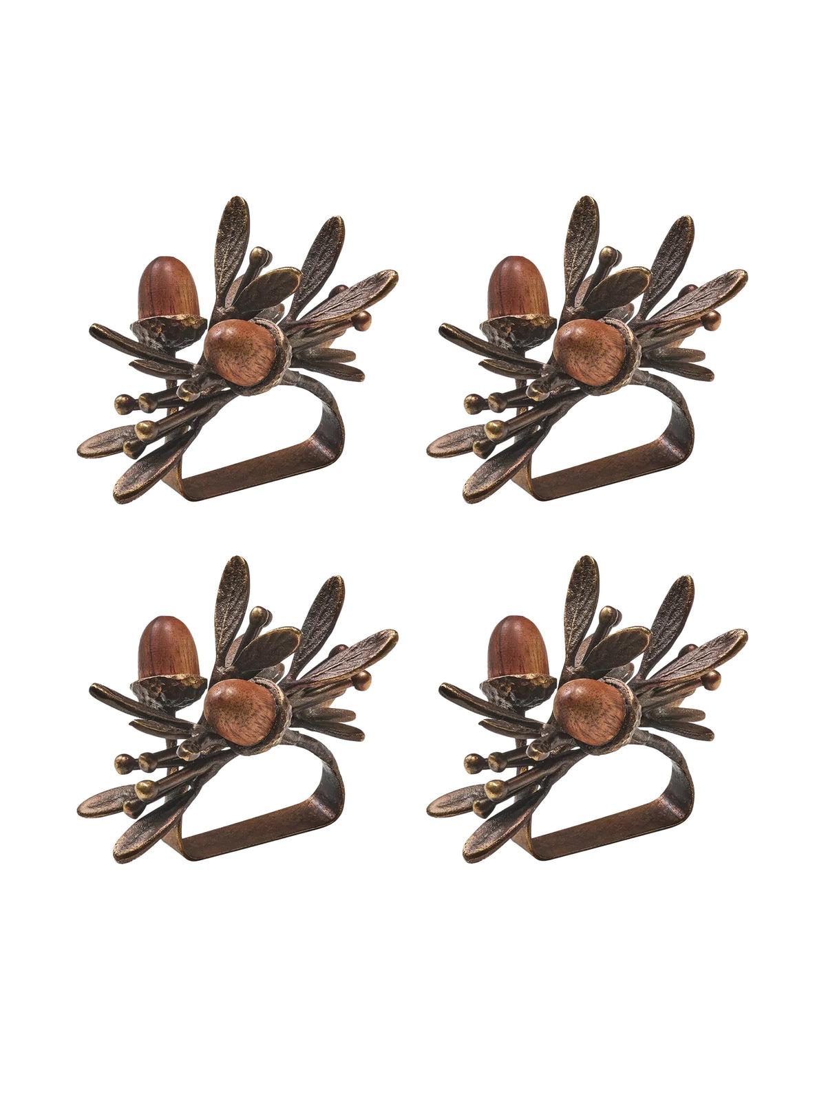 Kim Seybert Acorn Napkin Ring Set of Four Weston Table