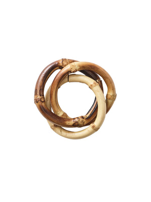  Kim Seybert Bamboo Napkin Ring Set Weston Table 