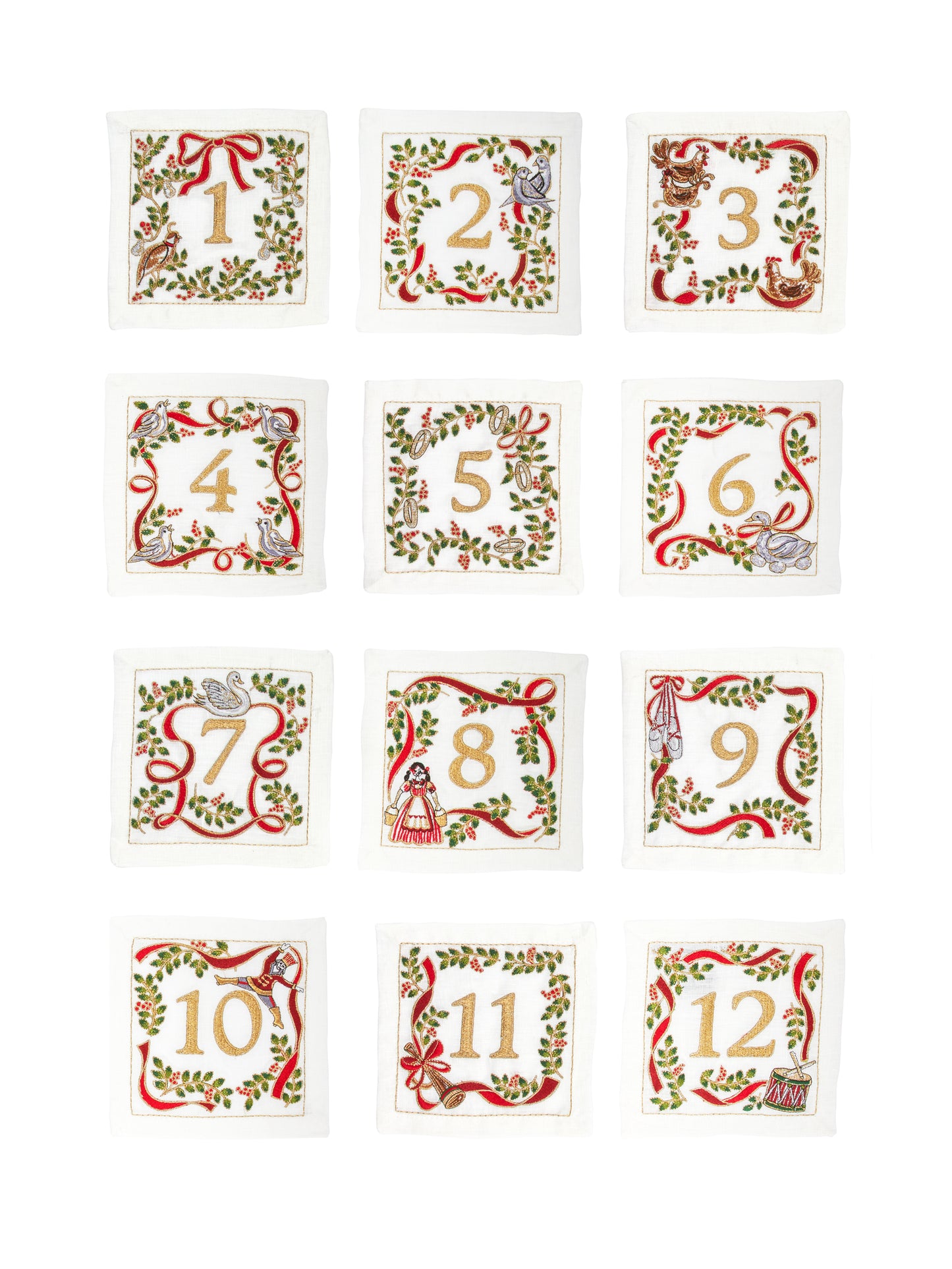 Kim Seybert Christmas Carol Cocktail Napkins Set Weston Table