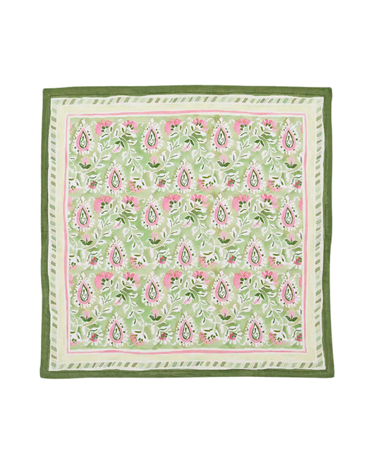 Kim Seybert Mira Napkin Set in Green and Pink Weston Table