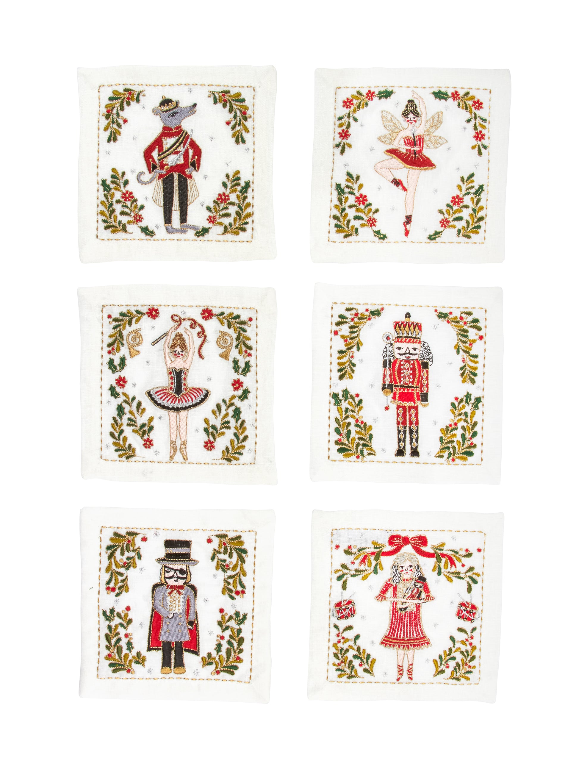 Kim Seybert Nutcracker Cocktail Napkins Set Weston Table