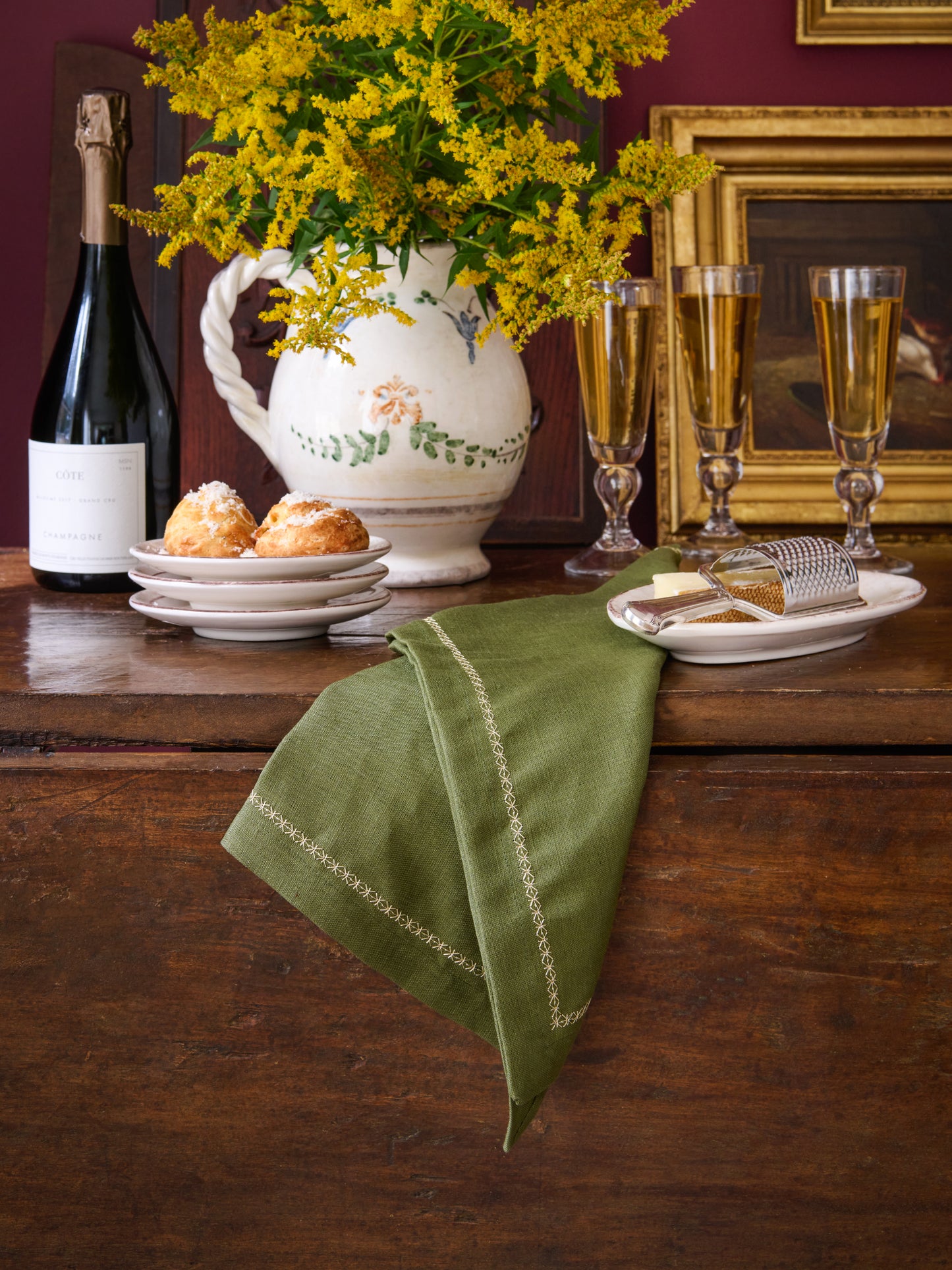 Kim Seybert Olive Classic Napkin Set Weston Table