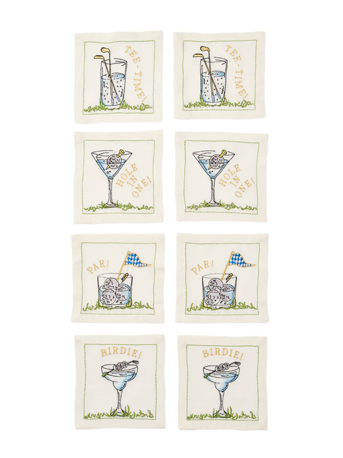 Kim Seybert Tee Time Cocktail Napkins  Weston Table