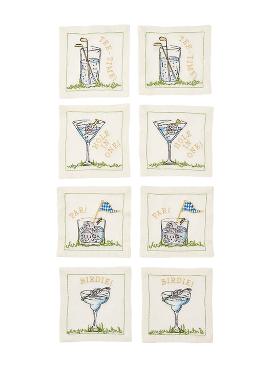 Kim Seybert Tee Time Cocktail Napkins  Weston Table