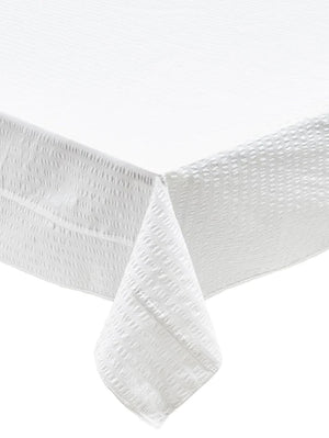  Kim Seybert White Seersucker Tablecloth Weston Table 
