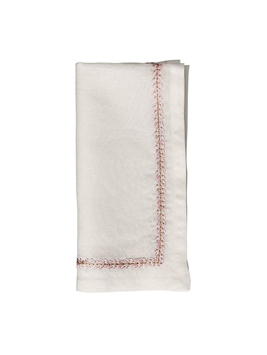 Kim Seybert White & Blush Jardin Napkin Set Weston Table