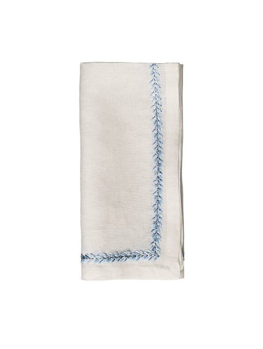 Kim Seybert White & Periwinkle Jardin Napkin Set Weston Table