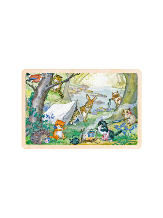 Kitten's Campsite Wooden Postcard Weston Table