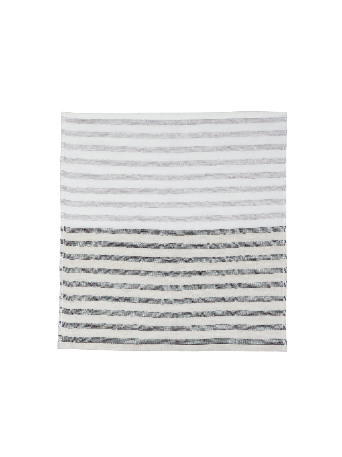 Kontex Black Linen Border Towels Washcloth Weston Table