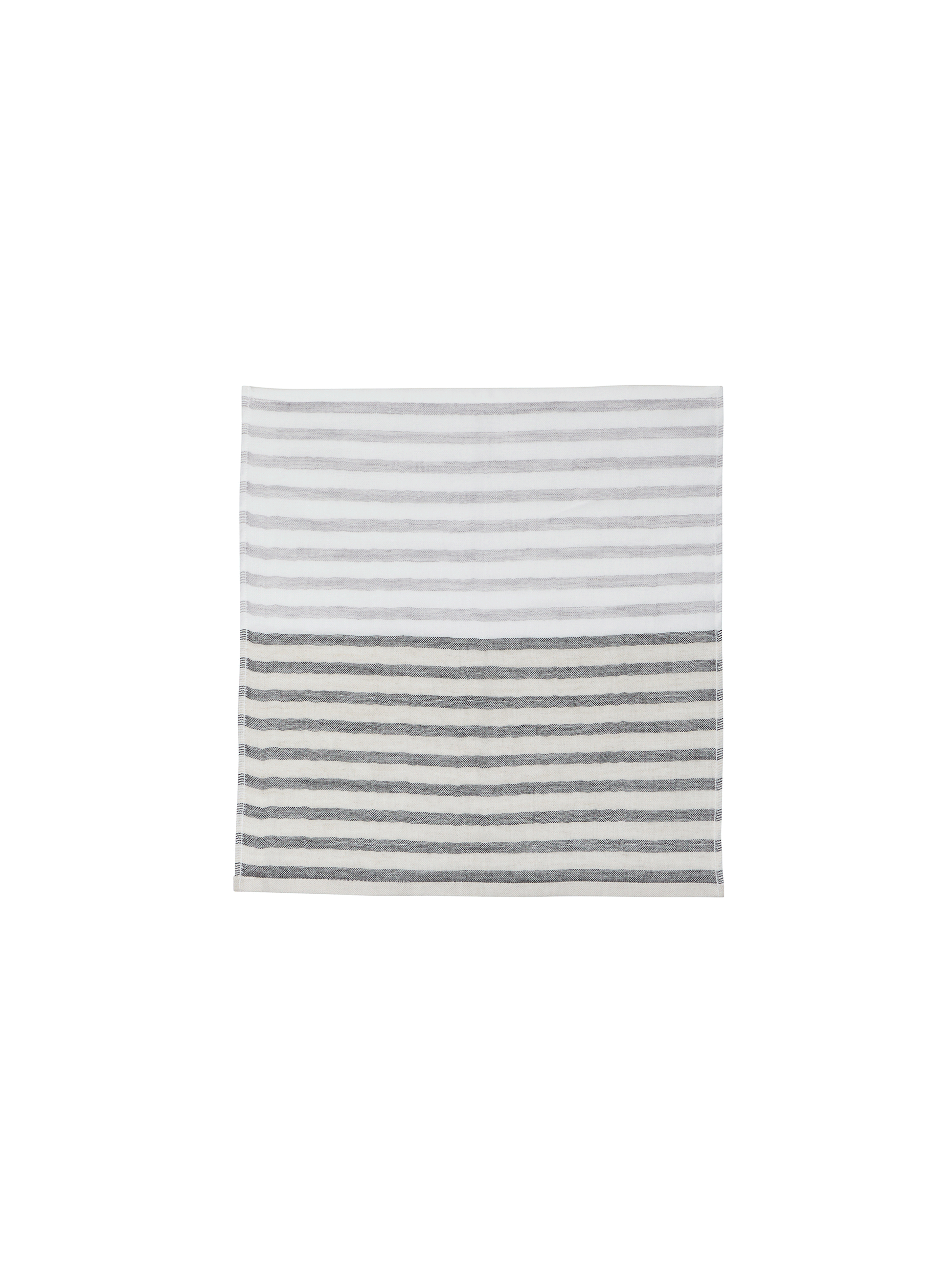 Kontex Black Linen Border Towels Weston Table