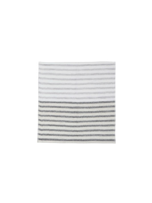 Kontex Black Linen Border Towels Weston Table