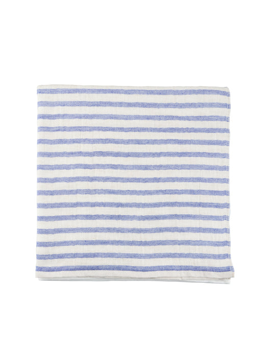 Kontex Navy Linen Border Bath Towel Weston Table