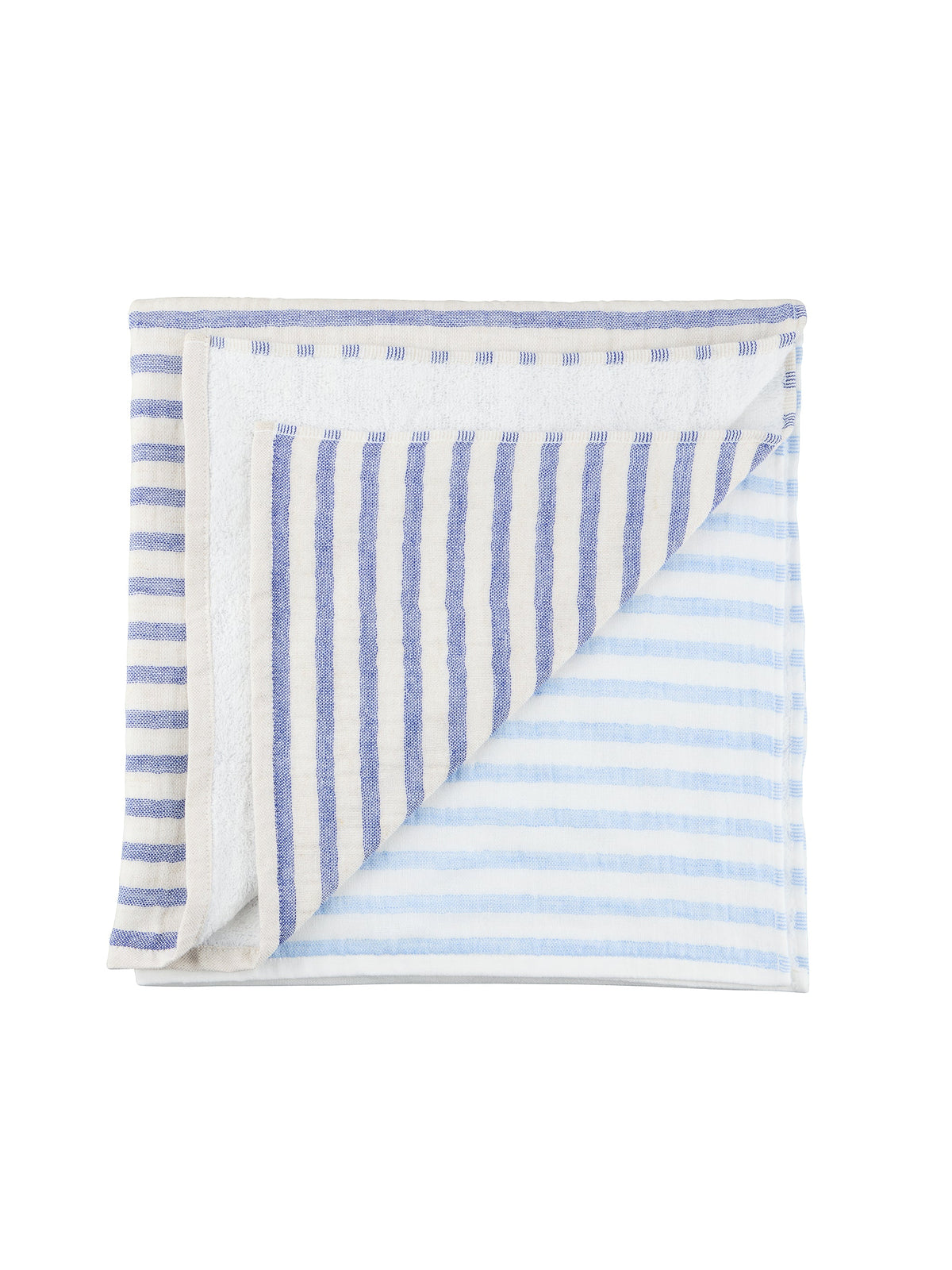 Kontex Navy Linen Border Bath Towel Weston Table