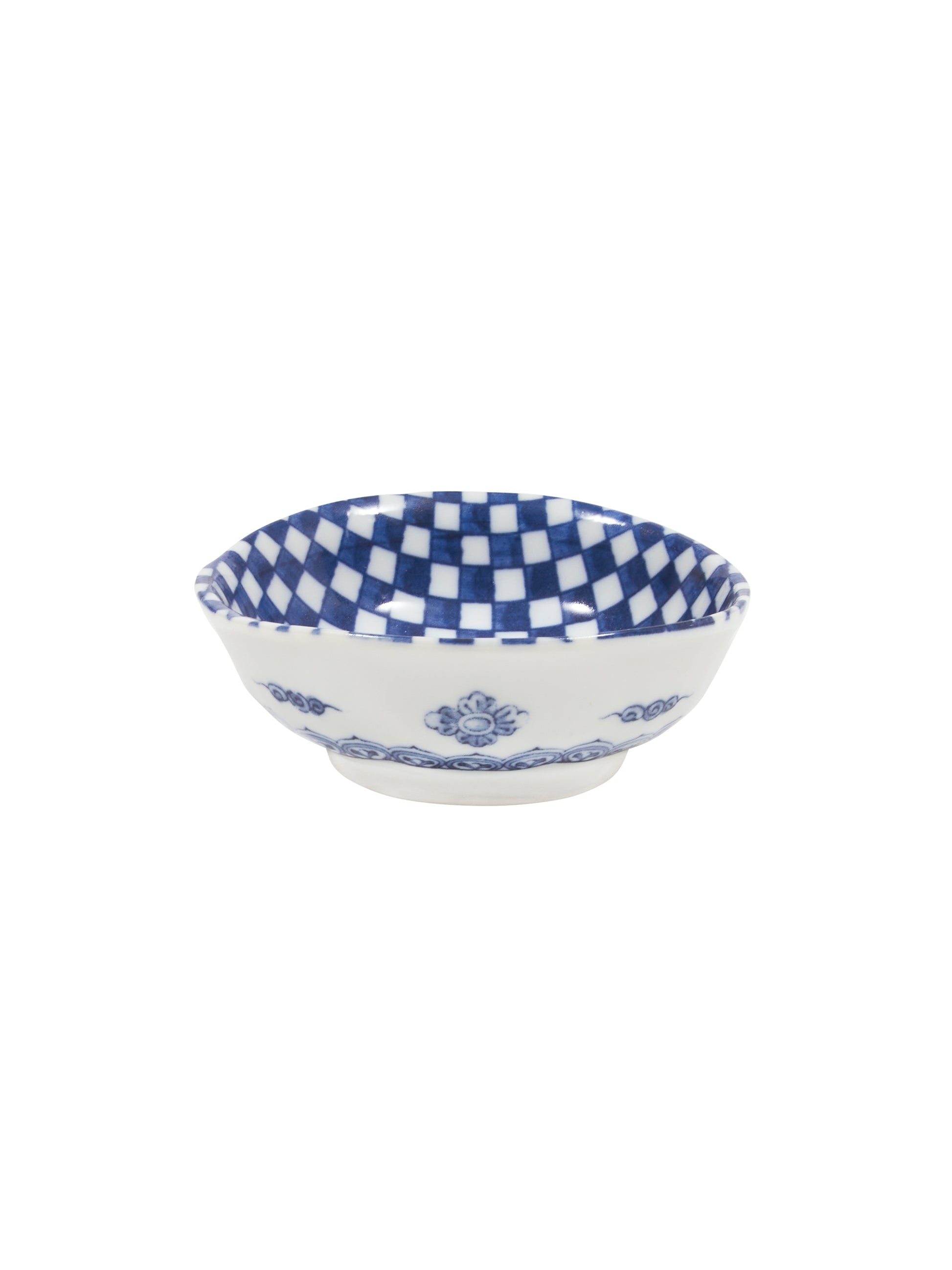 Koushi Blue Gingham Condiment Bowl Weston Table