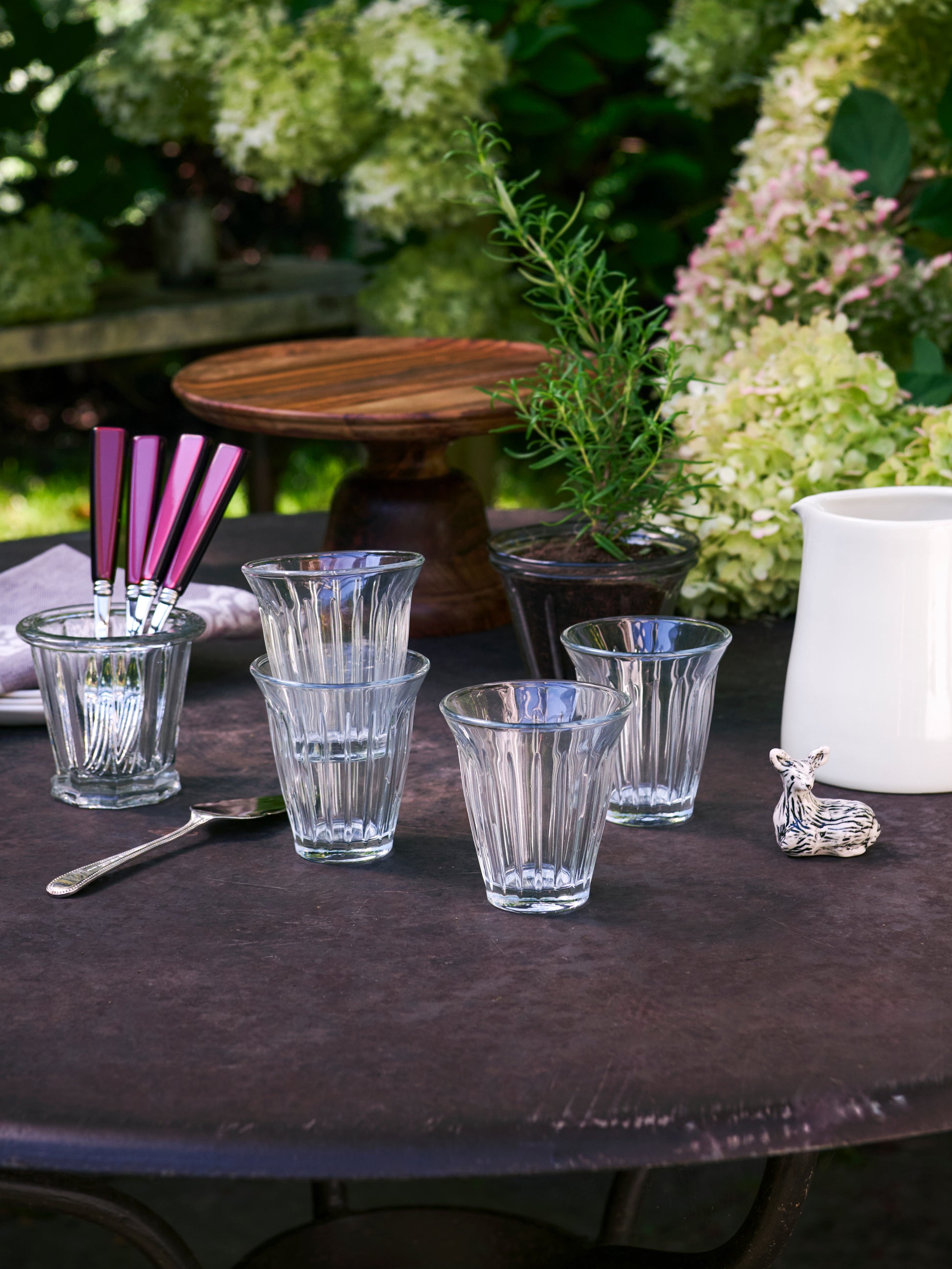 La Rochere Zinc Tumblers Weston Table