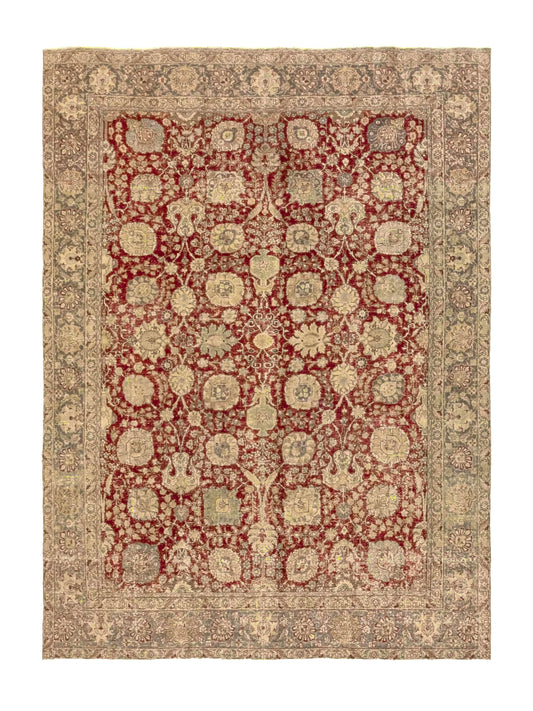 Landry & Arcari 1920s Merlot Handwoven Persian Rug Weston Table