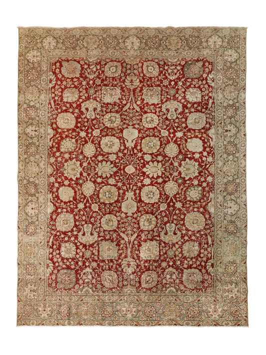 Landry & Arcari 1920s Merlot Handwoven Persian Rug Weston Table