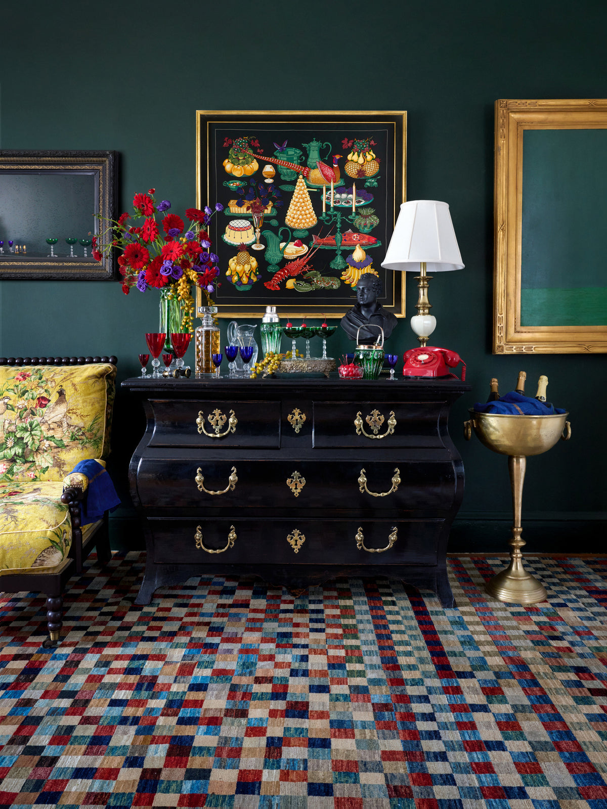 Landry and Arcari Abrash Geometric Rug Weston Table