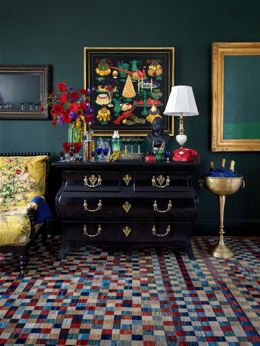 Landry and Arcari Abrash Geometric Rug Weston Table
