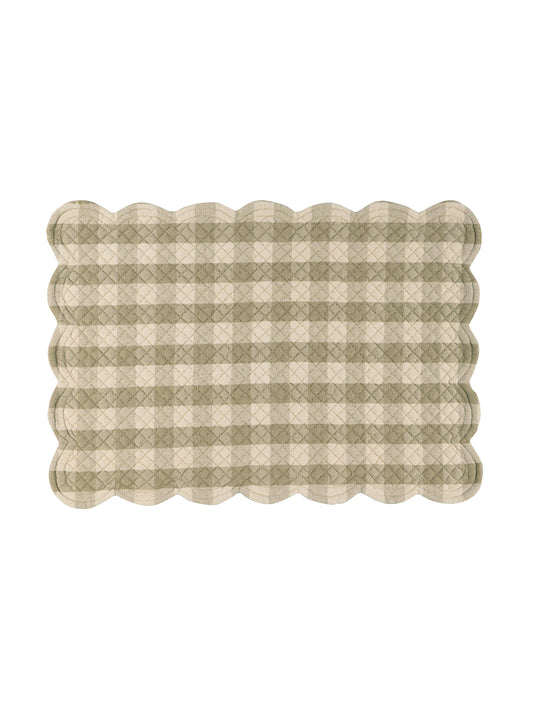 Latte Gingham Placemats Set of Two Weston Table