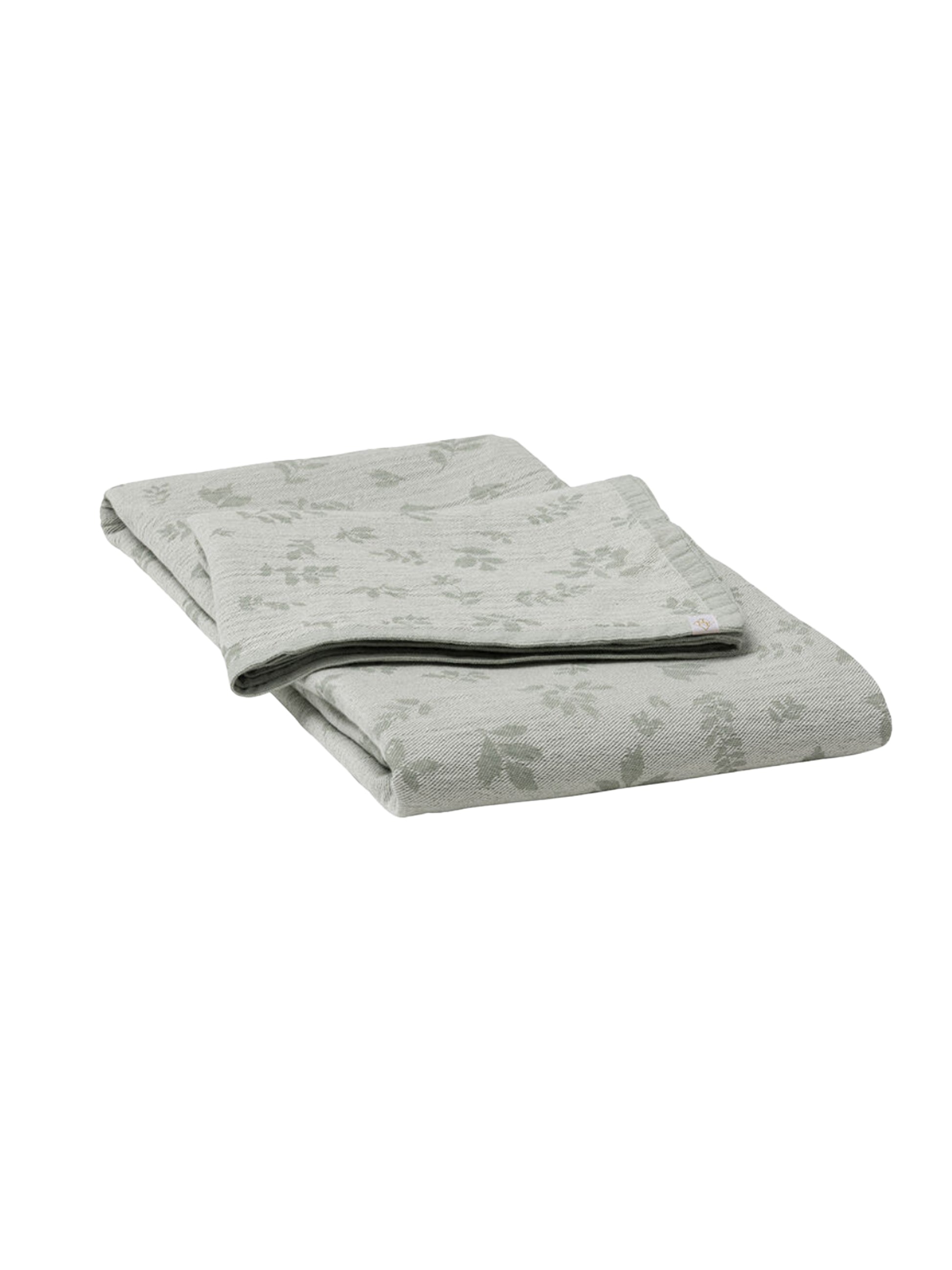 Le Jacquard Francais Green Leaves Throw Weston Table