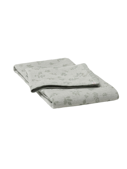 Le Jacquard Francais Green Leaves Throw Weston Table