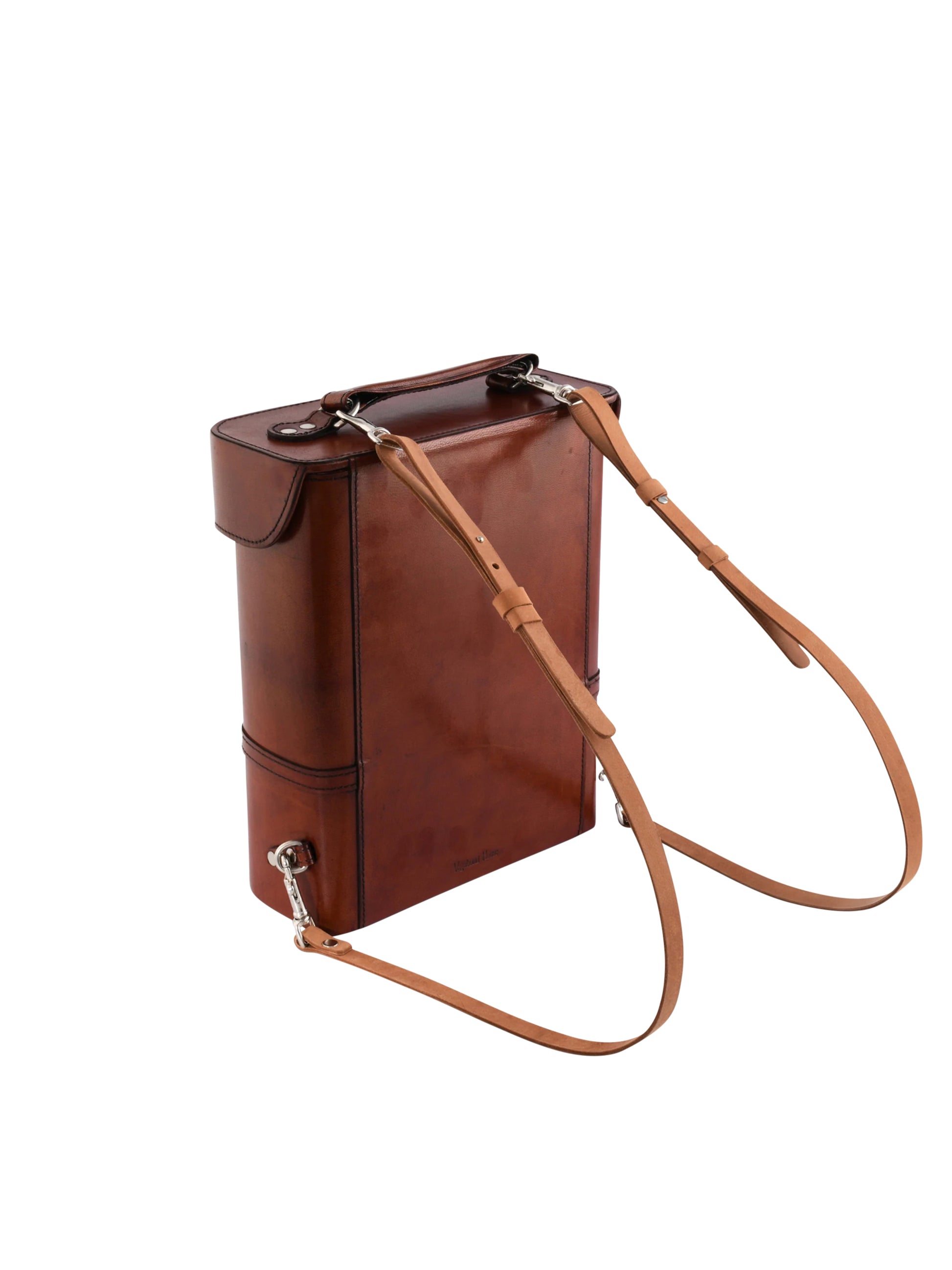 Leather Equestrian Wine Tote Weston Table
