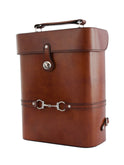 Leather Equestrian Wine Tote Weston Table