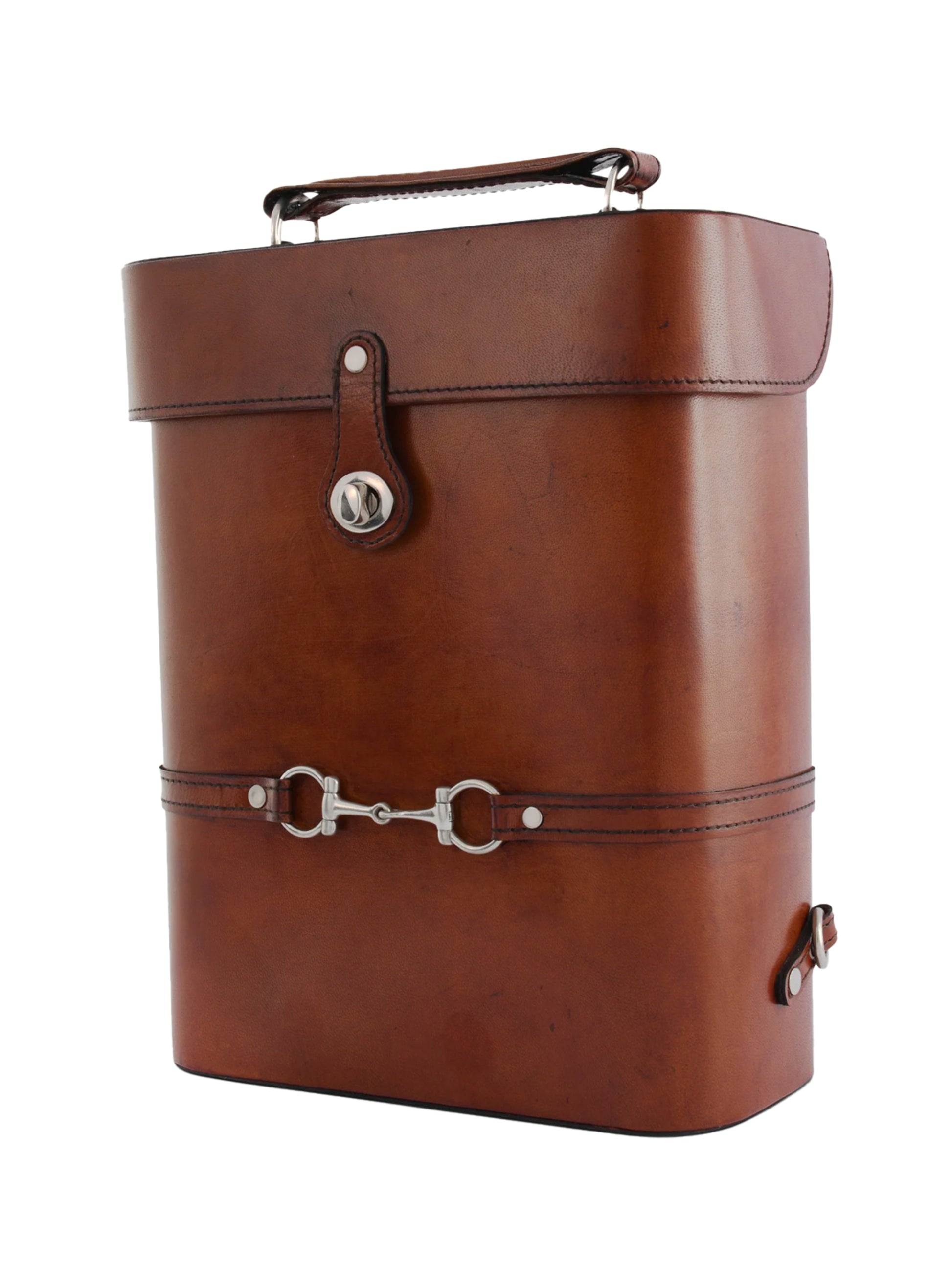 Leather Equestrian Wine Tote Weston Table